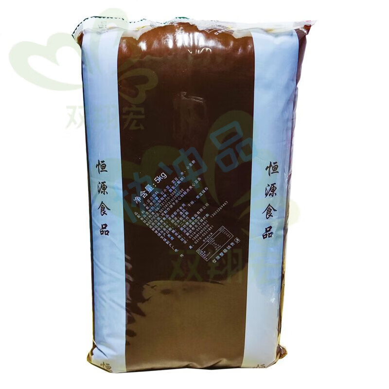 恒源豆沙整箱 5公斤/包紅豆沙餡烘焙原來月餅豆沙包餡料袋裝 恒源紅豆沙 5kg *1包