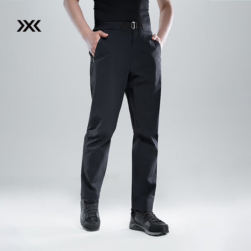XBIONIC布里茲棉感夏季長褲 男 日常戶外休閑防曬防潑水涼感褲 暗夜黑 M