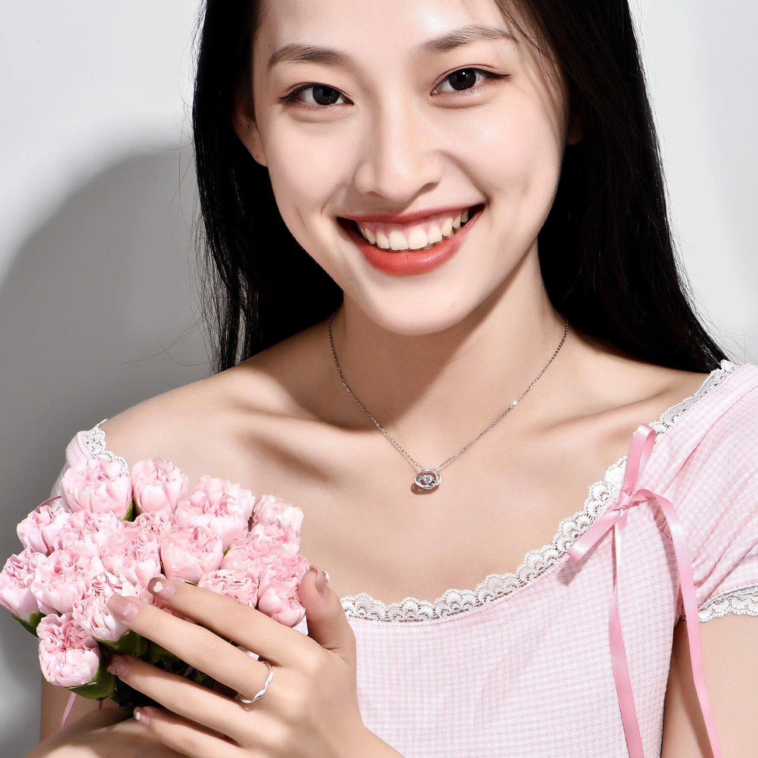 惟灵原创星河之心项链S925纯银轻奢【生日女生新年礼物】送女朋友闺蜜 星河之心项链+纯白礼盒-白色款