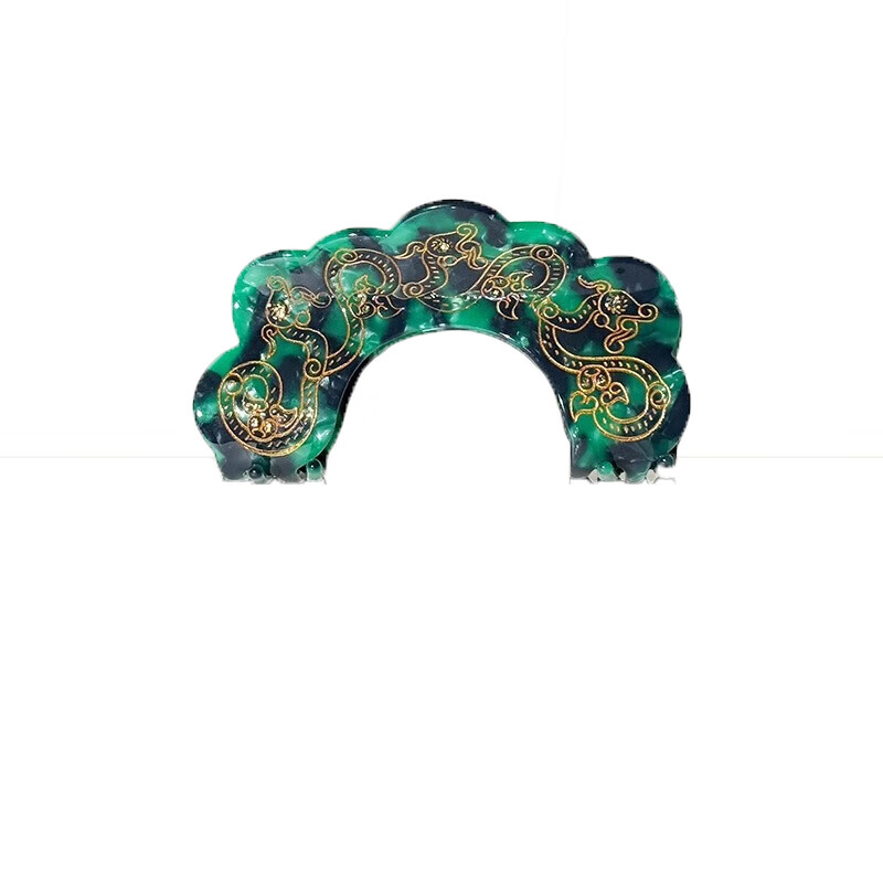 陕西歴史博物館(SHAANXI HISTORY MUSEUM)陕西历史博物馆文创宝绾青丝蟠螭款抓夹发卡头饰伴手礼教师节礼物 宝绾青丝系列抓夹-巳事如春秋