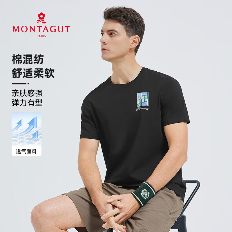 ���ؽ���MONTAGUT��[�ź�͸��/����]��װ�����ļ��¿���ʿ����T��Բ�촿ɫ���������� Z09 ��ɫ L /50