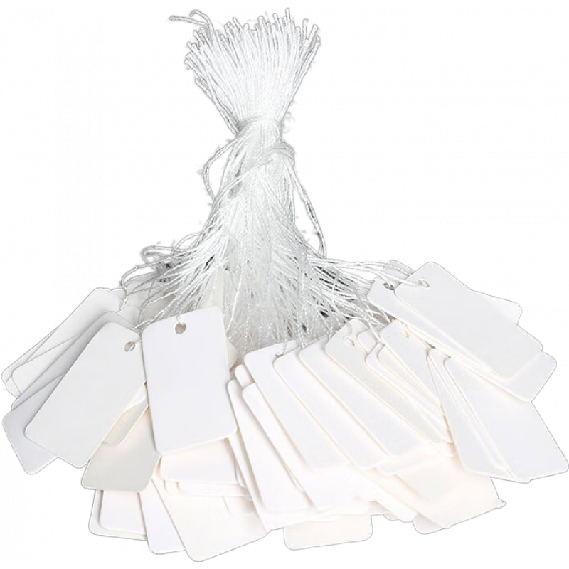 萌念小標(biāo)簽 珠寶首飾飾品標(biāo)價(jià)簽 價(jià)格吊牌標(biāo)價(jià)牌簽手寫吊牌空白標(biāo)簽紙的 長方形空白約100張買21