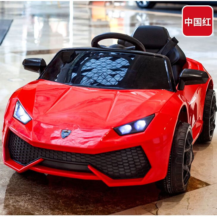 卡宾欧兰博大款儿童电动车四轮遥控汽车婴幼儿玩具车1-6岁宝宝摇摆可坐 新款高配红【音乐+超锂电】+遥控自驾