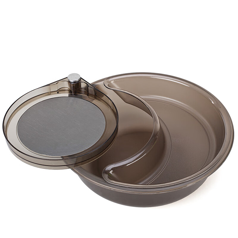 婕茵桐散炮拉饵盘大号 散炮盆拉饵盘黑坑大号拉饵盆散炮饵料盆开饵盆饵 灰色全磁款+中盆