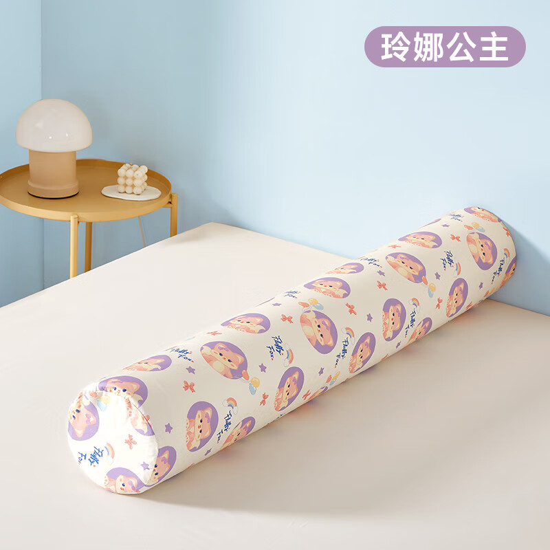 可愛(ài)家泰國(guó)天然乳膠圓柱抱枕夾腿睡覺(jué)兒童男女生長(zhǎng)條嬰兒趴睡客廳沙發(fā)枕 玲娜公主【93%天然乳膠+全棉外罩 120X20cm【加大尺寸 加倍快樂(lè)】