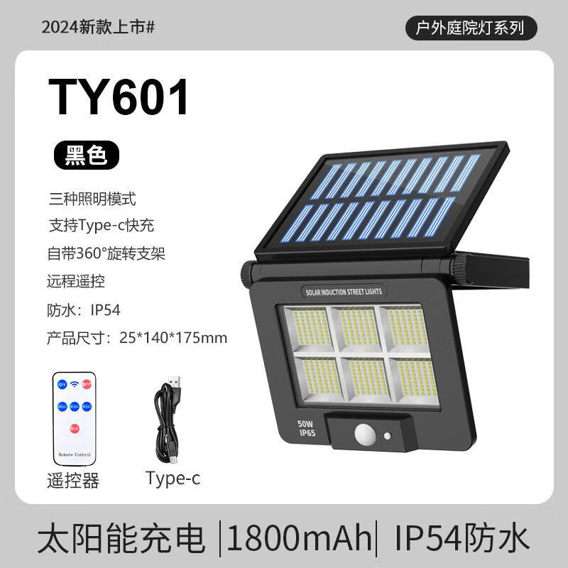 YWZR新款太阳能庭院感应智能遥控光感户外灯景观庭院灯饰6-12小时欧式 TY601太阳能庭院灯（1800mAh+遥