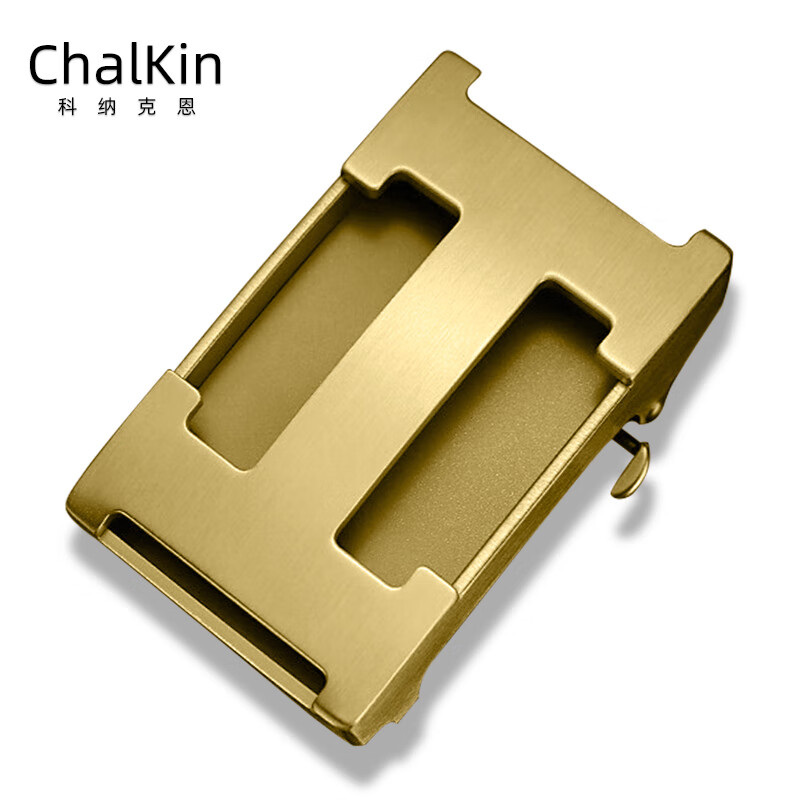CHALKIN皮帶扣頭不銹鋼內(nèi)穿式自動扣皮帶頭男款內(nèi)扣腰帶頭褲帶卡扣單賣 CK125（金色）