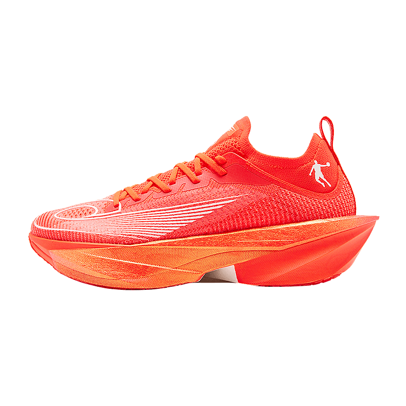 乔丹飞影PLAID2女跑步鞋马拉松全掌碳板旗舰竞速跑鞋运动鞋女新款 耀火红/乔丹白 37