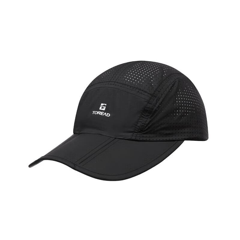 探路者（TOREAD）【新品】（TORE）戶外超輕折疊防曬帽男女通用2025 黑色 均碼(帽圍57CM)