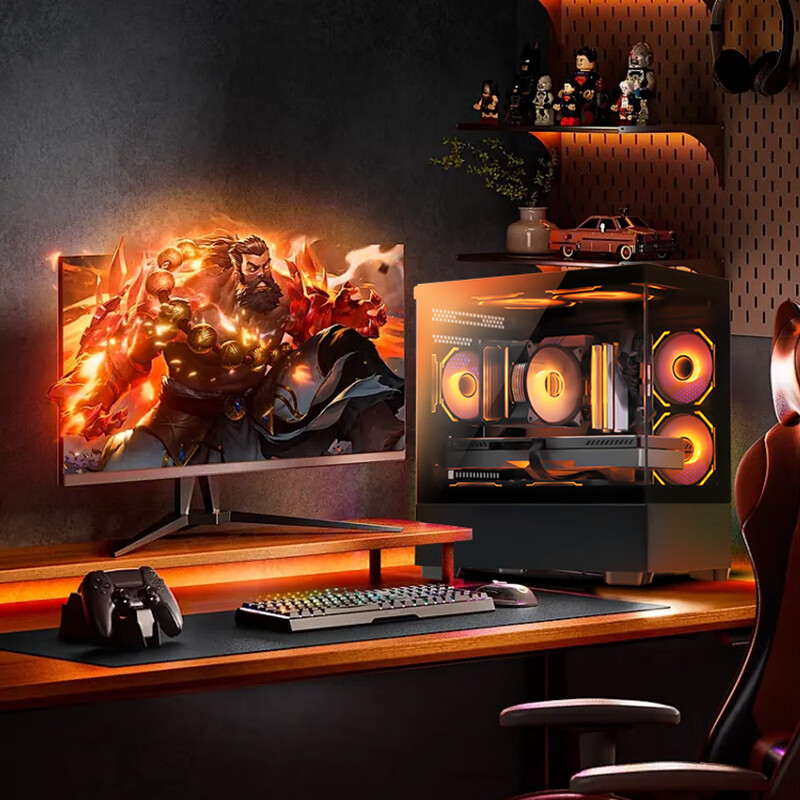 酷开 创维电脑国家补贴20% 独显台式游戏设计主机整机全套(12代酷睿i5 16G 512G RTX3050-6G )海景房