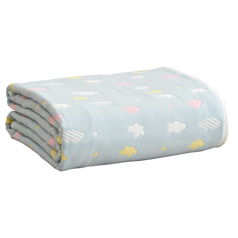 恒源祥纯棉纱布毛巾被加厚三层毯子夏凉单人空调午睡毯披肩150×200cm