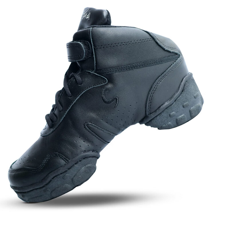 三沙【新品】法國女士成人爵士舞舞蹈鞋廣場舞跳舞鞋女軟底真皮 黑色牛皮 偏大 女生建議小一碼 37