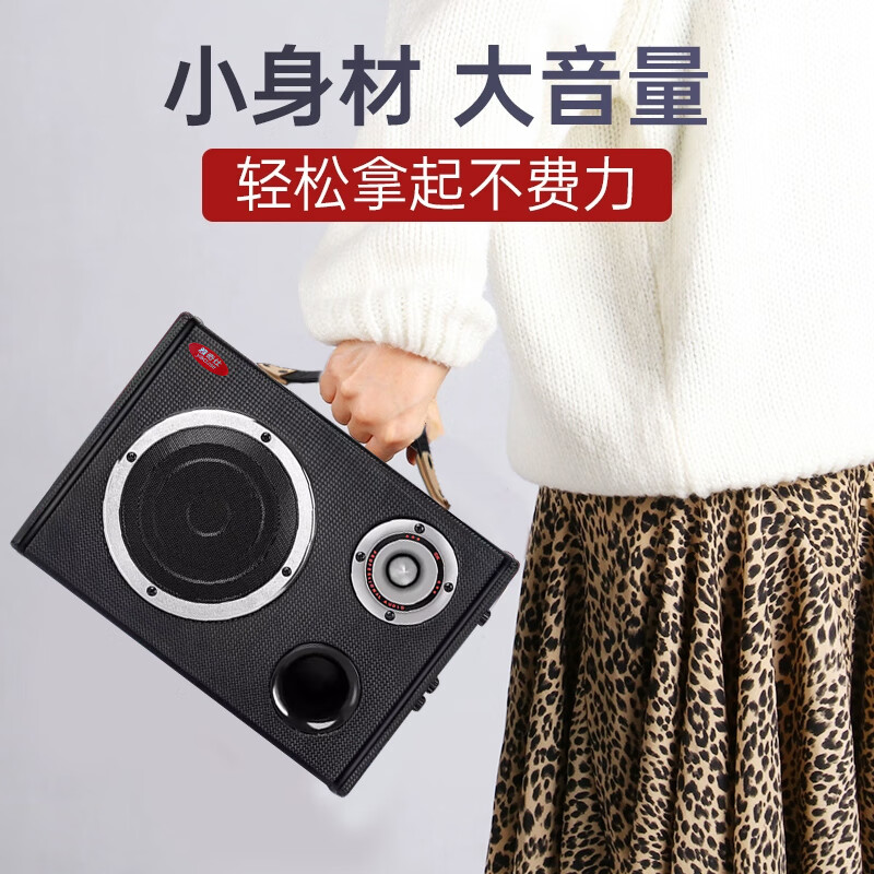 雅奇仕户外广场舞音响无线蓝牙低音炮K歌音箱大音量手提便携式插卡优盘播放 便携无咪【6.5吋低音+3吋高音】