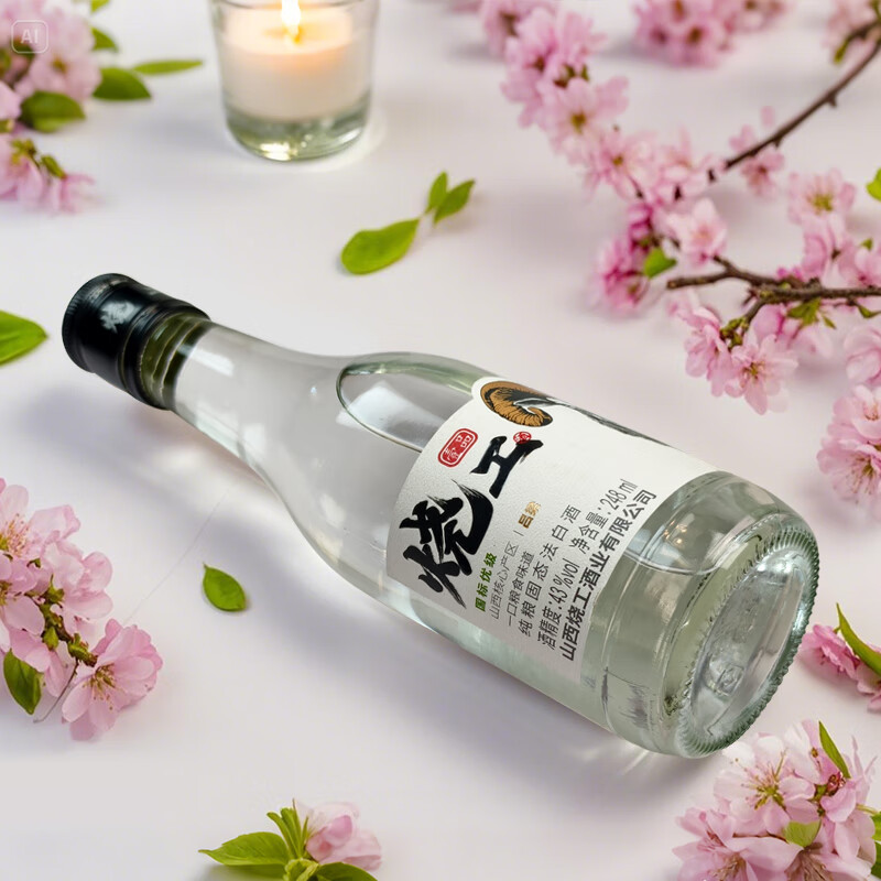 烧工53度/43度清香型白酒 纯粮酿造口感绵柔聚会年货送礼官方正品 43%vol 248mL 4瓶 羊头(绵)