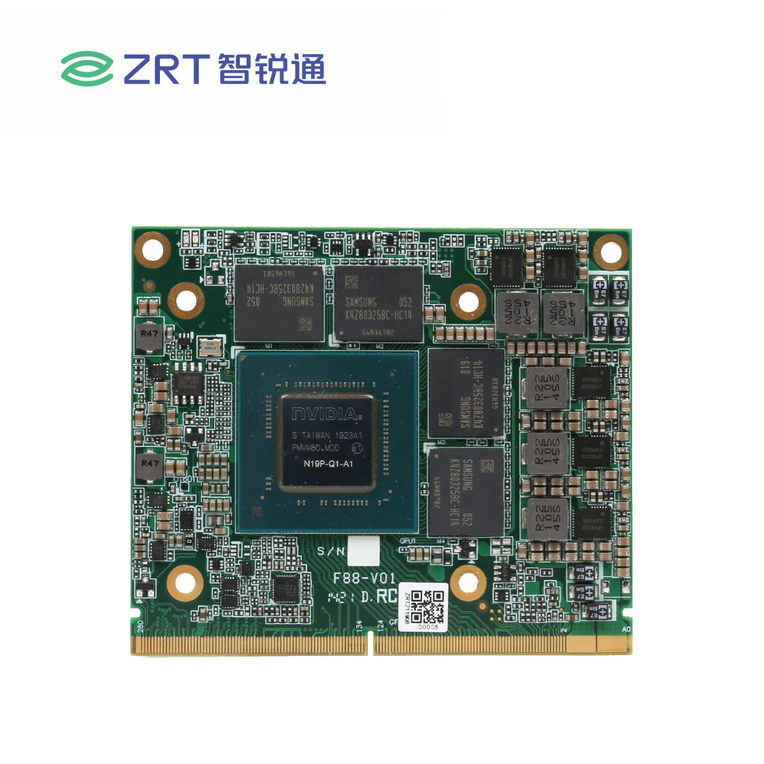 智锐通NVIDIA Quadro T1000m 4G 128bit GDDR6 256*32 4DP MXM Type A设备专业图形视频图像处理显卡 4DP TypeA