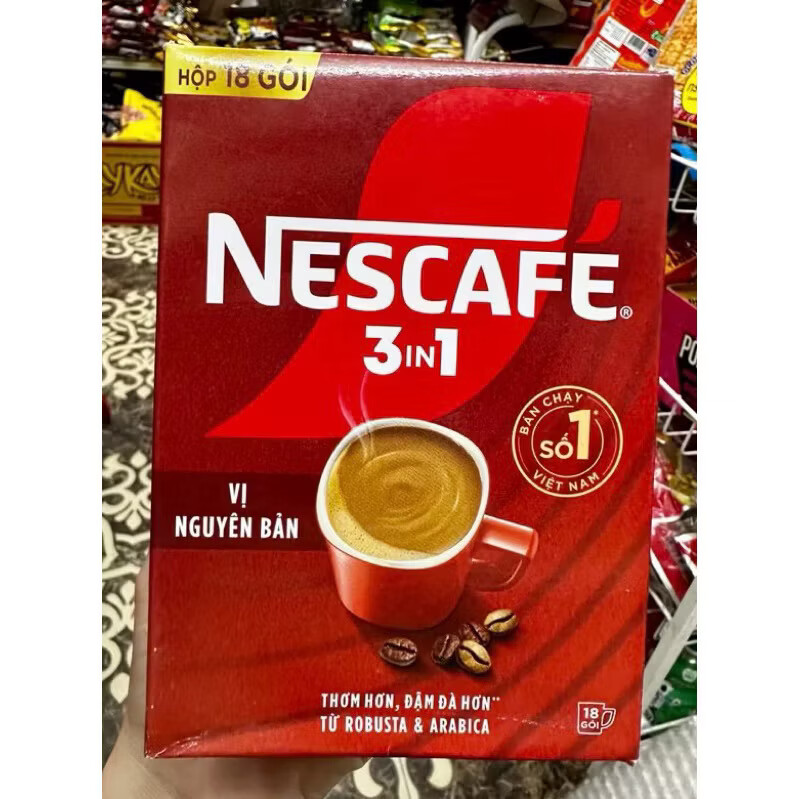 奥睿辰买2盒包邮/越南雀巢三合一速溶咖啡加浓特浓即溶红盒装288克18袋 红盒雀巢 1x18x16g