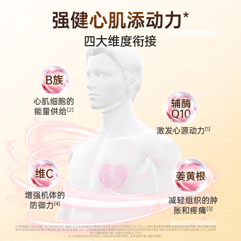 双心(Doppel herz)德国进口辅酶q10+姜黄素抗炎护心脏脑血管熬夜应酬加班 【大包装更省心】 105粒*1盒