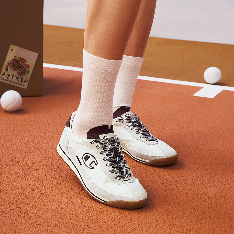 Champion冠军复古板鞋女情侣运动鞋撞色潮牌休闲鞋男 酒红（男款） 39