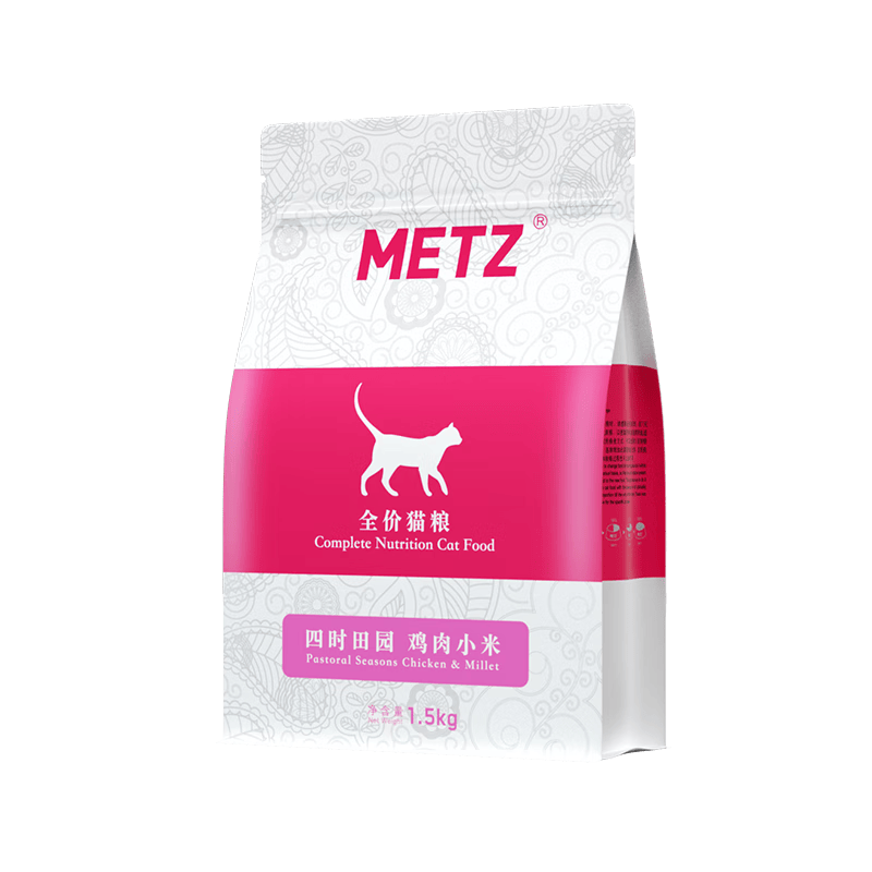 玫斯（metz）四时田园猫粮 鸡肉小米全阶段通用全价宠物猫主食 鸡肉小米猫粮1.5kg