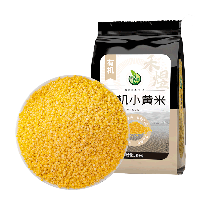 禾煜有機黃小米 2.5斤（小黃米 小米粥 五谷雜糧 粥米 真空裝）