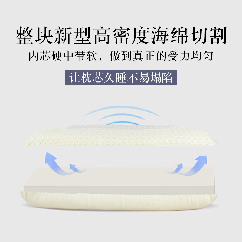 DEATKN德国麦饭石硬枕头记忆枕护颈椎海绵枕芯成人助眠不变形不塌陷 透气麦饭石【65*41*高 12cm】 硬不塌陷