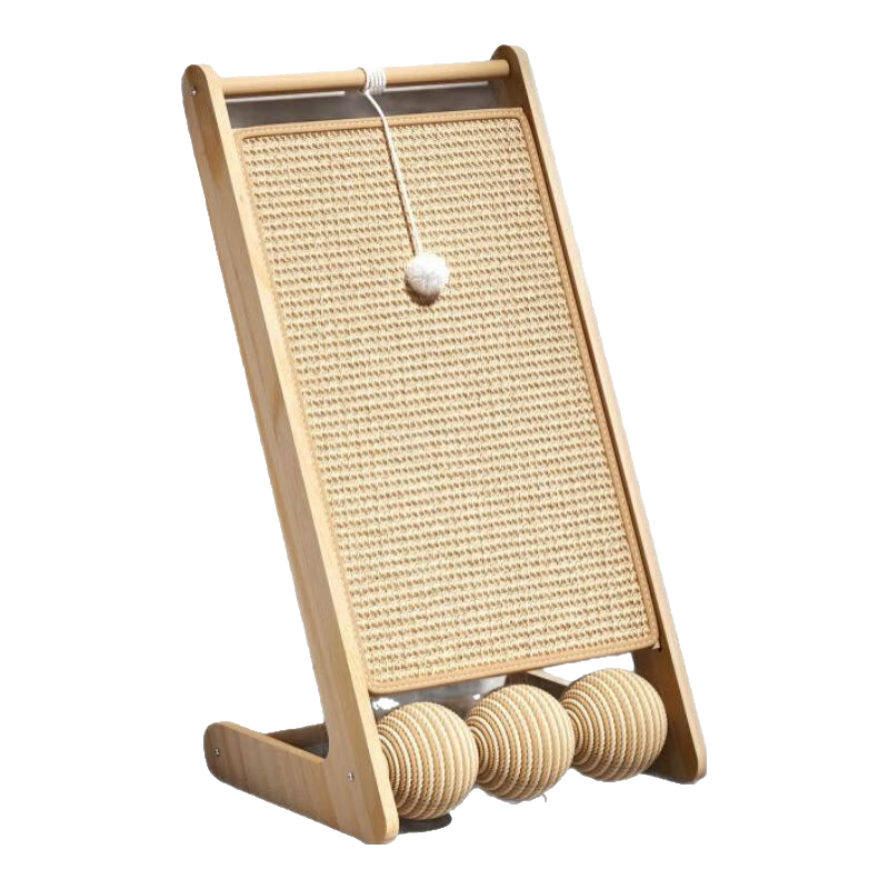 POPOCOLA L型直立式大號(hào)貓咪抓板耐磨不掉屑耐抓瓦楞紙貼墻貓咪磨爪器玩具 非實(shí)木立式劍麻貓抓板【貓抓球】