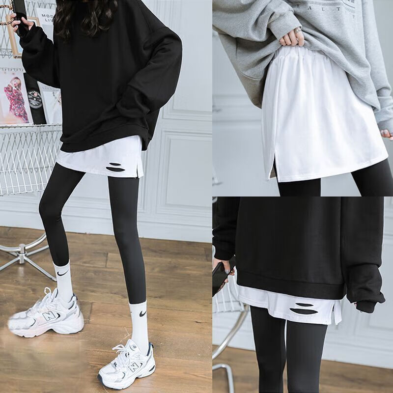 |【优选】卫衣打底秋冬下摆屁股屁帘叠小屁帘叠半身裙女百搭帘子短 秋冬打底屁帘--1个 均码 潮流百搭丨休闲丨