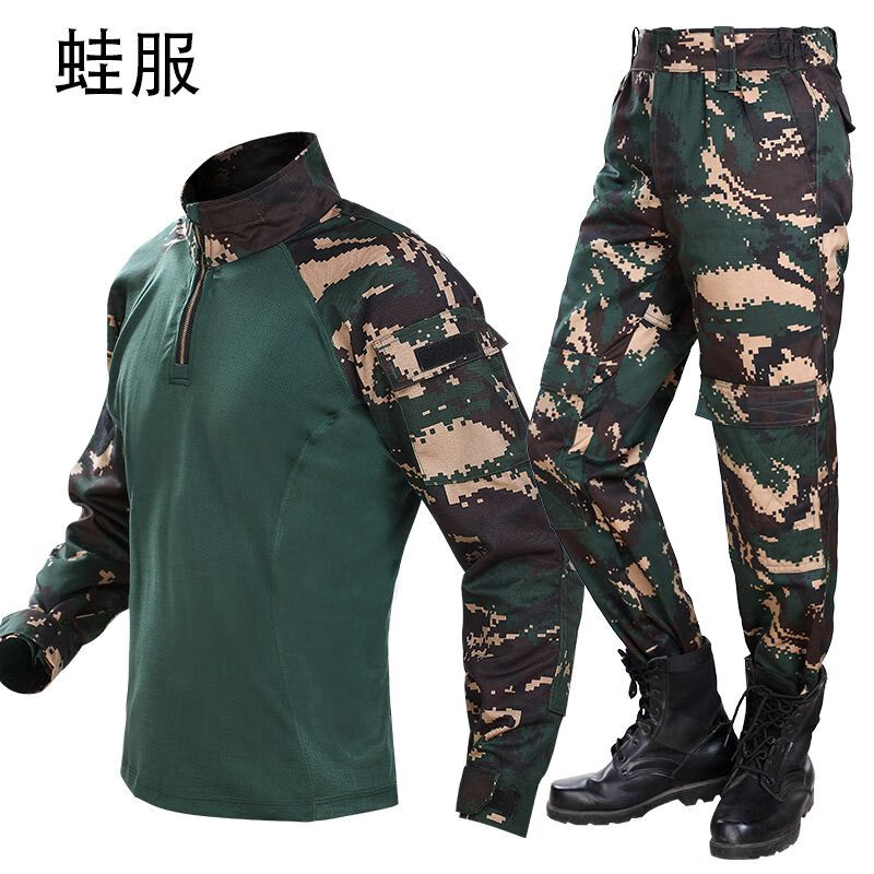 爵薄款猎人迷彩蛙服套装男女半袖耐磨正版户外教官军训练工作服夏季