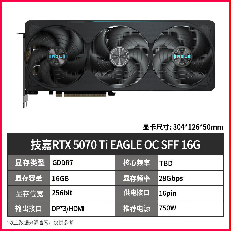 七彩虹(Colorful)RTX5070/5070TI 16G战斧/火神/显卡 技嘉 RTX 5070 Ti EAGLE OC
