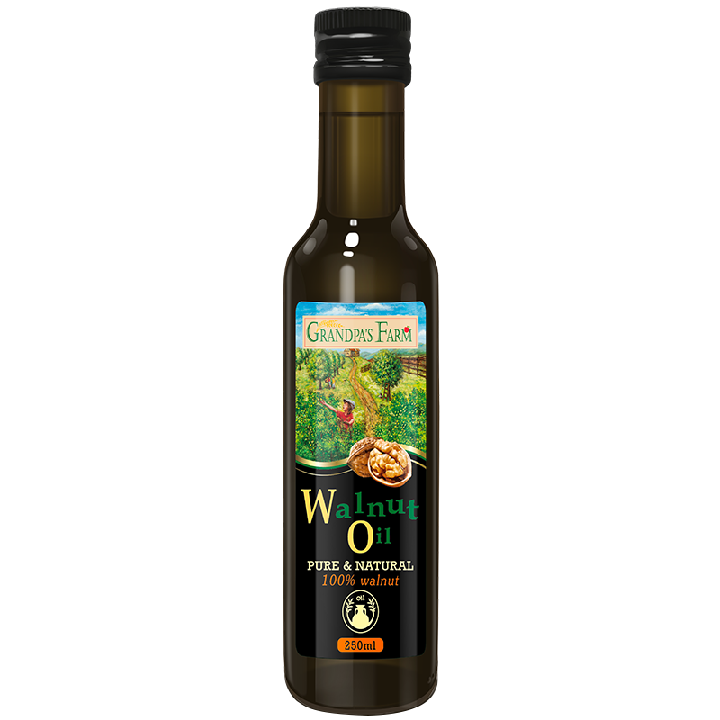 爷爷的农场核桃油食用油250ml 进口宝宝热炒辅食油 适用婴幼儿的油6个月以上