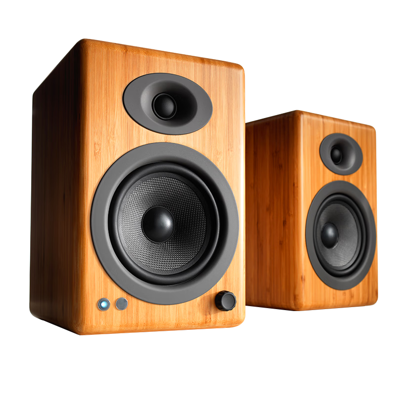 聲擎（Audioengine）【國家補(bǔ)貼】A5+ 電腦桌面音響家用 客廳電視書架有源音箱 家庭影院音響 焦糖竹