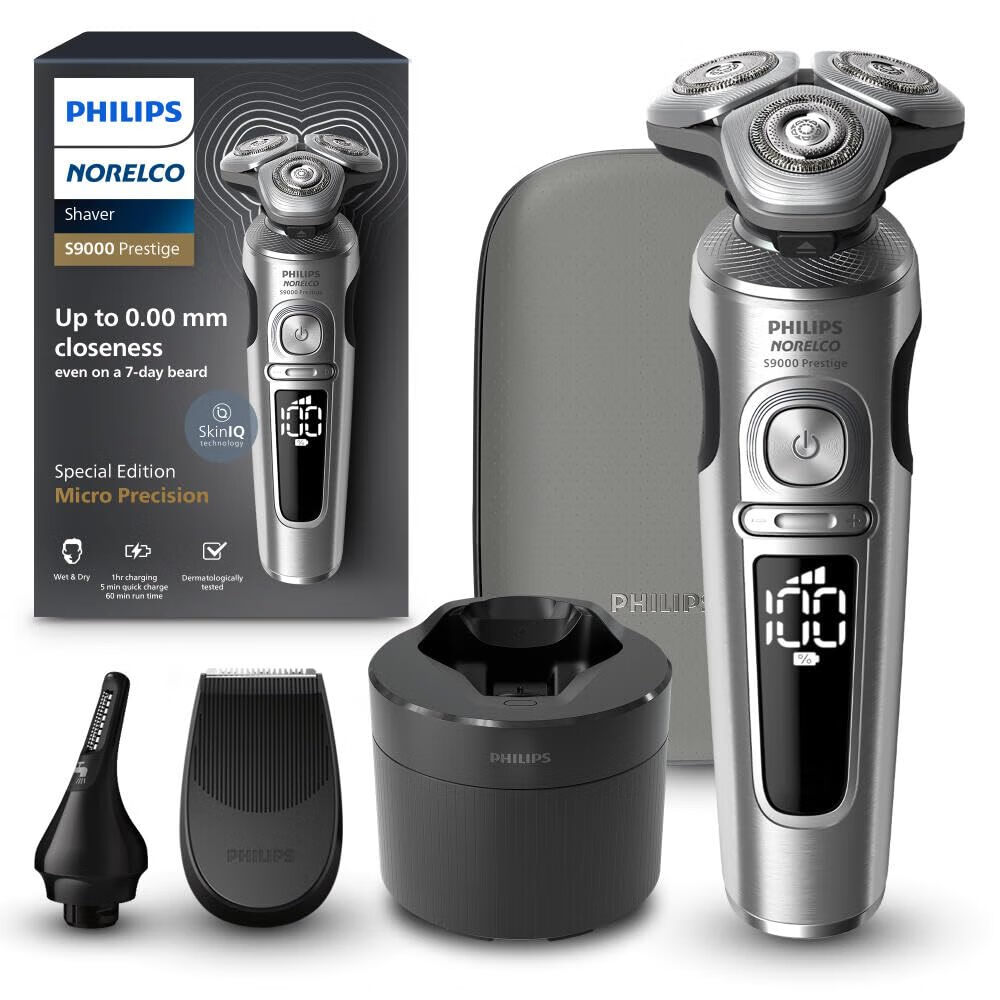 Philips Norelco ������9000 Prestige��������ʿ��ʪ������תʽ�綯���뵶 ��Ӧ����Ӧ SP9842/85 ���װ 1855.06Ԫ
