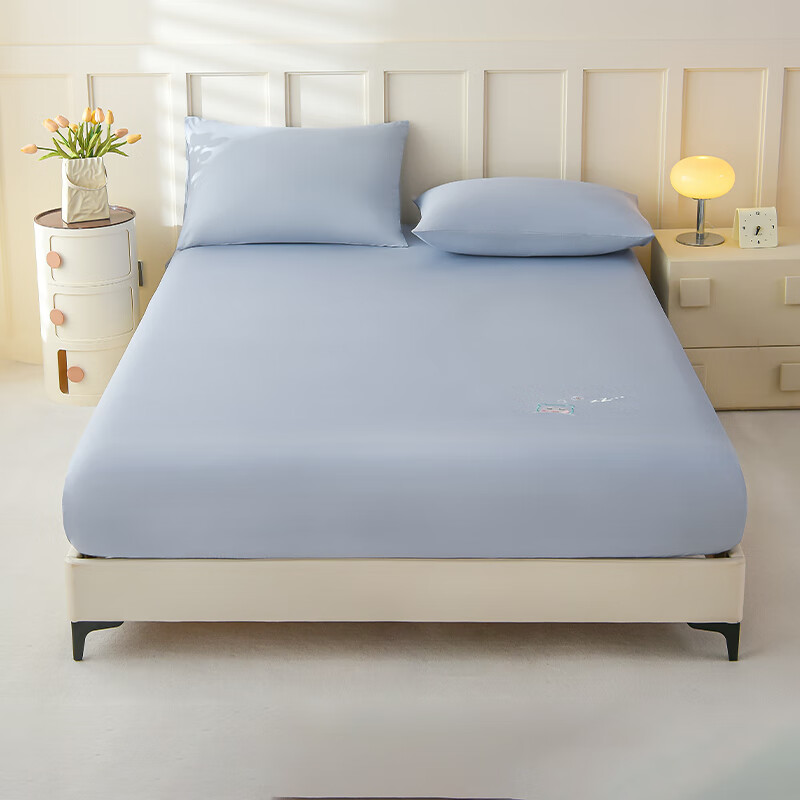 匹鲁床笠A类全棉刺绣床笠 暮色灰 150*200cm(单床笠) 京东折扣/优惠券