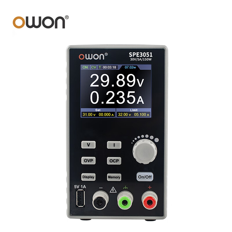 owon SPE3051程控电源150W/30V/5A恒功率 10mV/1mA直流 可编程
