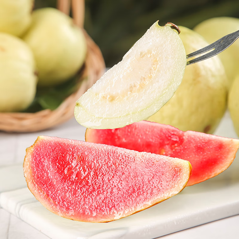 颜小荭芭乐双拼软糯奶油芭乐脆口红白心双拼芭乐组合新鲜水果当季番石榴 2.8-3斤芭乐双拼组合