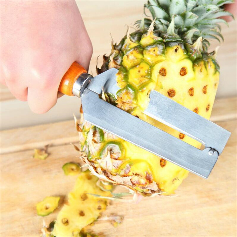 萨夫百德(safebet)不锈钢菠萝刀削皮器三件套 切菠萝切水果器削菠萝器
