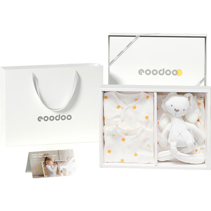 eoodoo嬰兒套裝新生兒禮盒衣服25年夏季初生滿月寶寶見面禮物用品 73