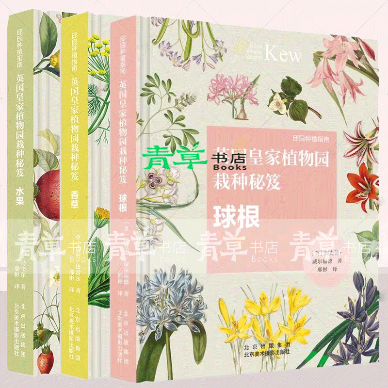 英国皇家植物园栽种秘笈.球根+水果+香草邱园种植指南系列丛书小巧实用精美种植手册大众种植植物分类详解 3册