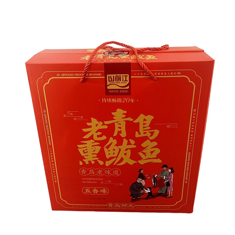 老青島熏鲅魚 海鮮青島特產伴手禮干海鮮禮盒 1000g*1箱老青島熏鲅魚