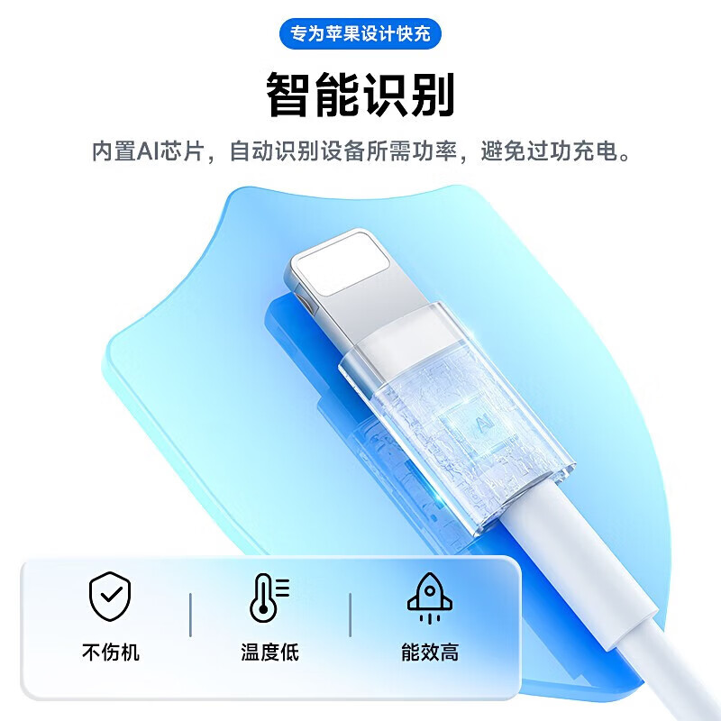 煅迪充电线数据线苹果PD快充type-c氮化镓30W快充 lightning线 C—C 适配iPhone16ProMax5-14-15系列 PD20W快充线长:1米(苹果5-14系列使用)