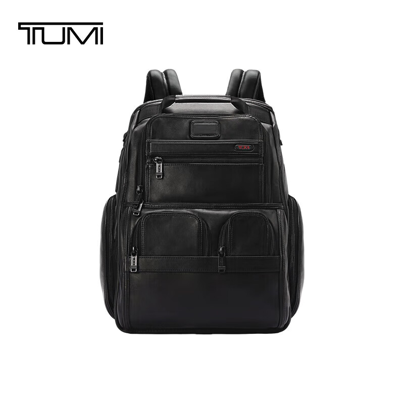 途明（TUMI）GEN 4.3 CORE男士双肩包高端商务牛皮革大容量通勤电脑包黑色