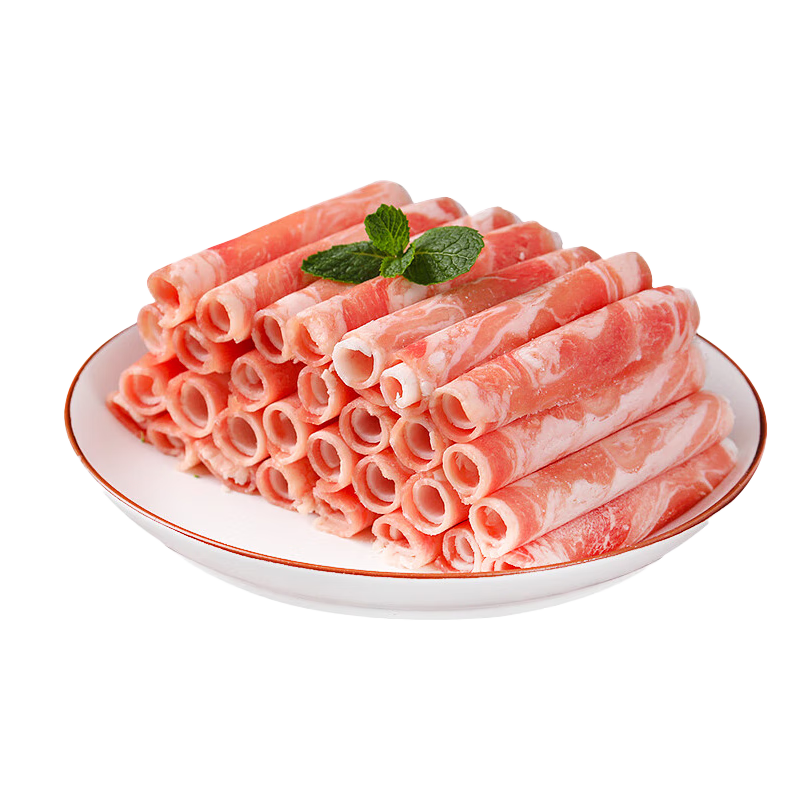 鹽灘賣羊郎羔羊肉片卷凈重2斤 國(guó)產(chǎn)羊肉片涮肉火鍋食材燒烤 冷凍羊肉羊肉卷