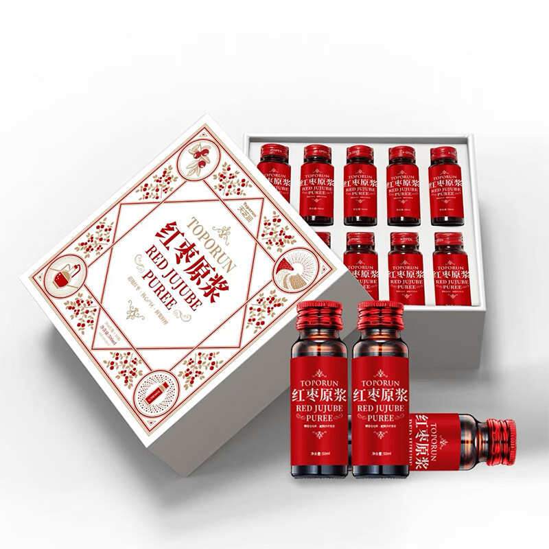 天芝潤紅棗原漿口服液紅棗濃漿紅棗汁80%飲料飲品山西特產(chǎn)禮盒裝 1盒(贈手提禮袋)