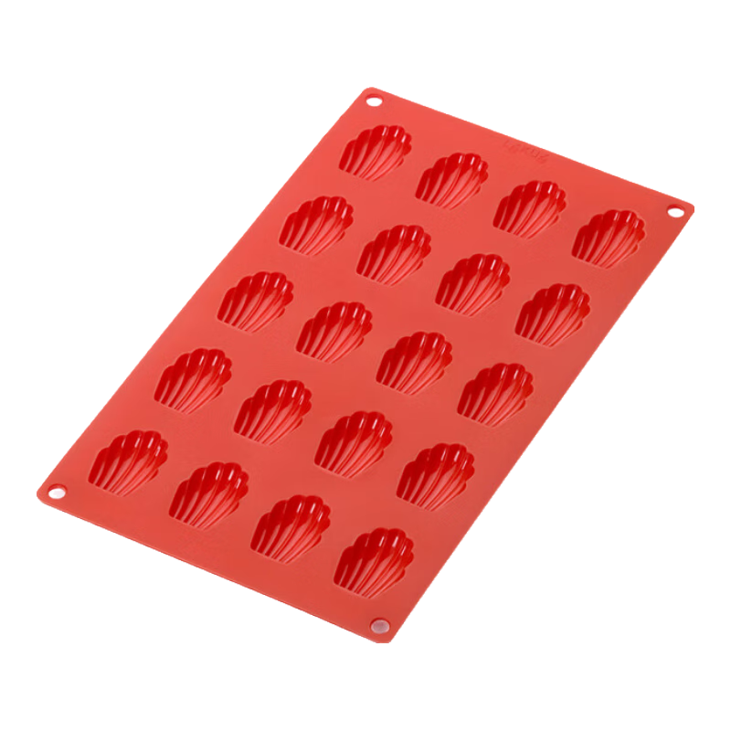 樂葵（Lekue）迷你心形蛋糕模具烘焙小號家用易脫模具慕斯貝殼小蛋糕烘焙模具 瑪?shù)铝?0連模具