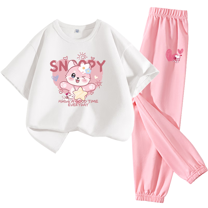 ���ڲ�����ʷŬ�� Ůͯ��װ��װ  2025���¿��д�ͯ����t������ͯ�ļ�����Ů���˶��� ��/S�ۺ���-��/S��������K 130 ����������46~56�