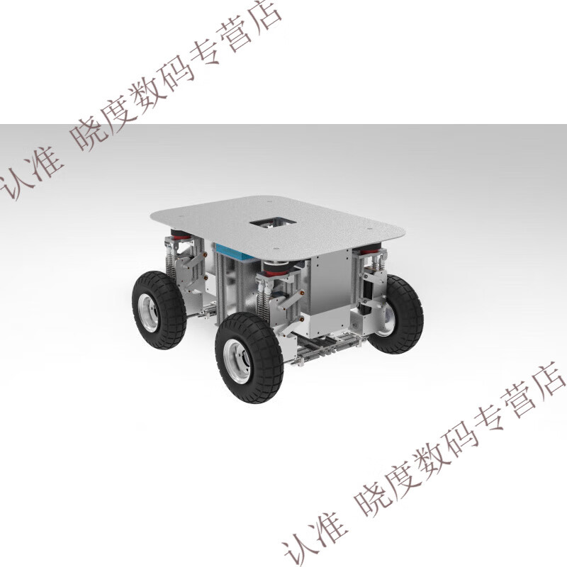 瓴乐4轮独立转向机器人 舵轮底盘 全向UGV 阿克曼麦轮 4wd ROS兼容定制款 高配轻载版8吋轮胎