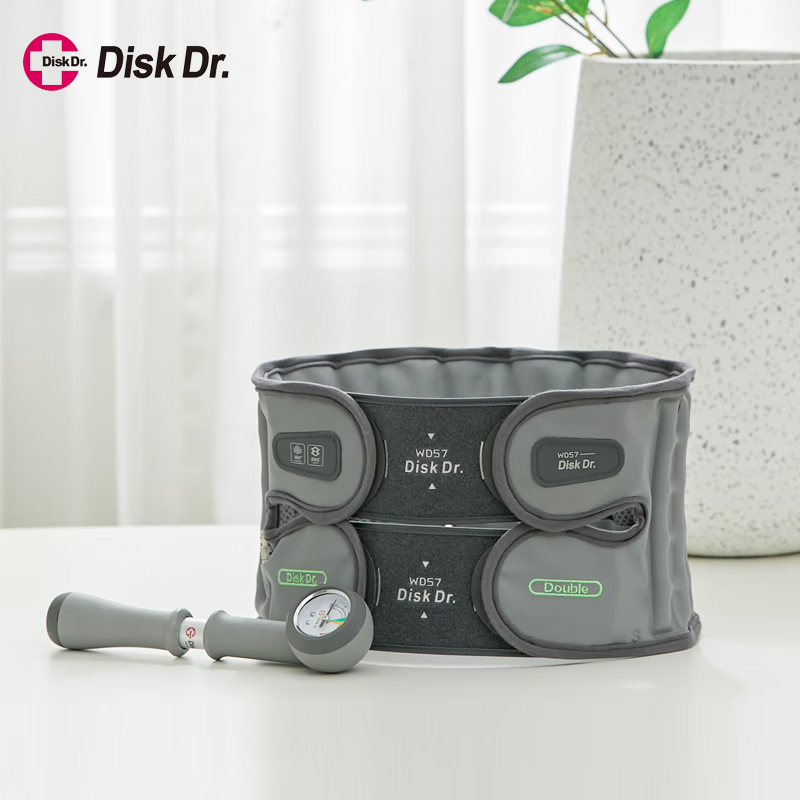 Disk Dr.进口腰椎牵引器护腰带腰椎间盘突出腰托腰肌劳损治疗仪医用固定腰 WD57医用线下同款 L (贴身腰围2尺8~3尺1)