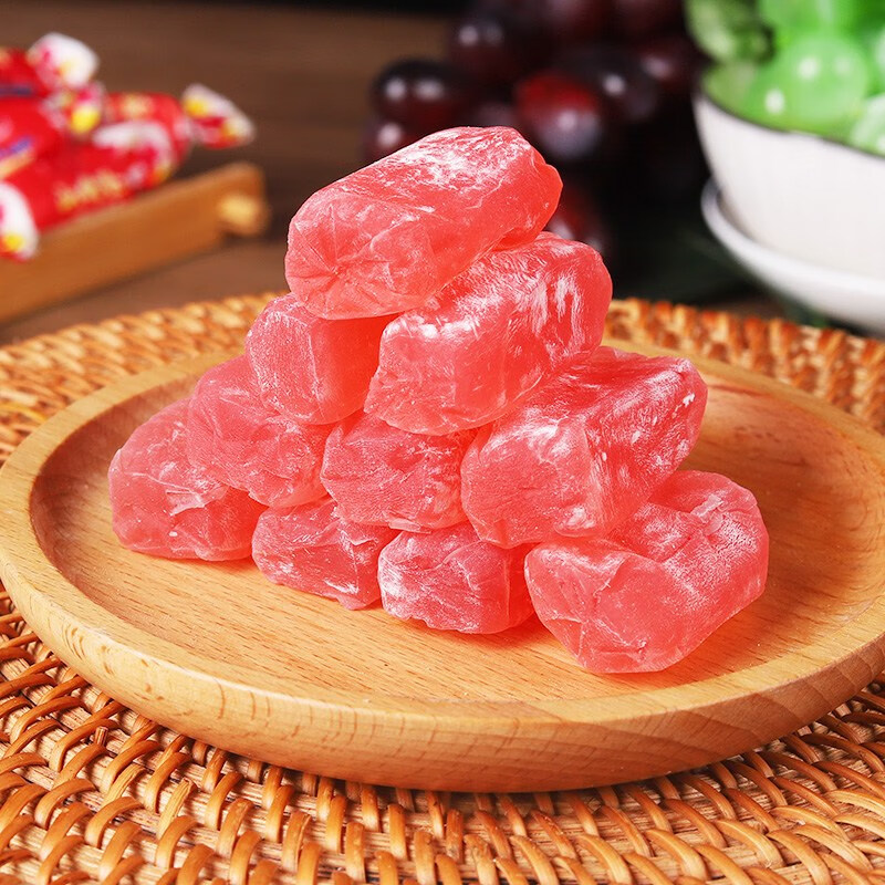 山楂味軟糖高粱飴網(wǎng)紅拉絲水果喜糖麥芽糖山東特產(chǎn)美麗零食 山楂味1斤