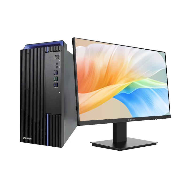 清华同方超越E500+TF2170 酷睿 I3-12100 8GB内存 512GB固态 独立显卡1G 21.5英寸 Windows 7 3年 i3-12100/8G/512G+1G独显 主机+21.5