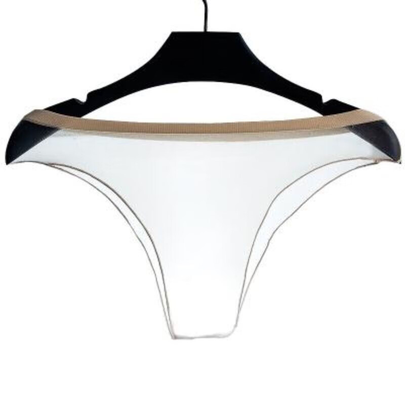 GEEZORO新品透明油亮内裤女夏用通用款T裤无缝丝袜性感透气三角裤头秋季 黑色 均码 145斤以内